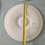 Lot of 8 vintage oyster plates moulin des loups - sage green - fran