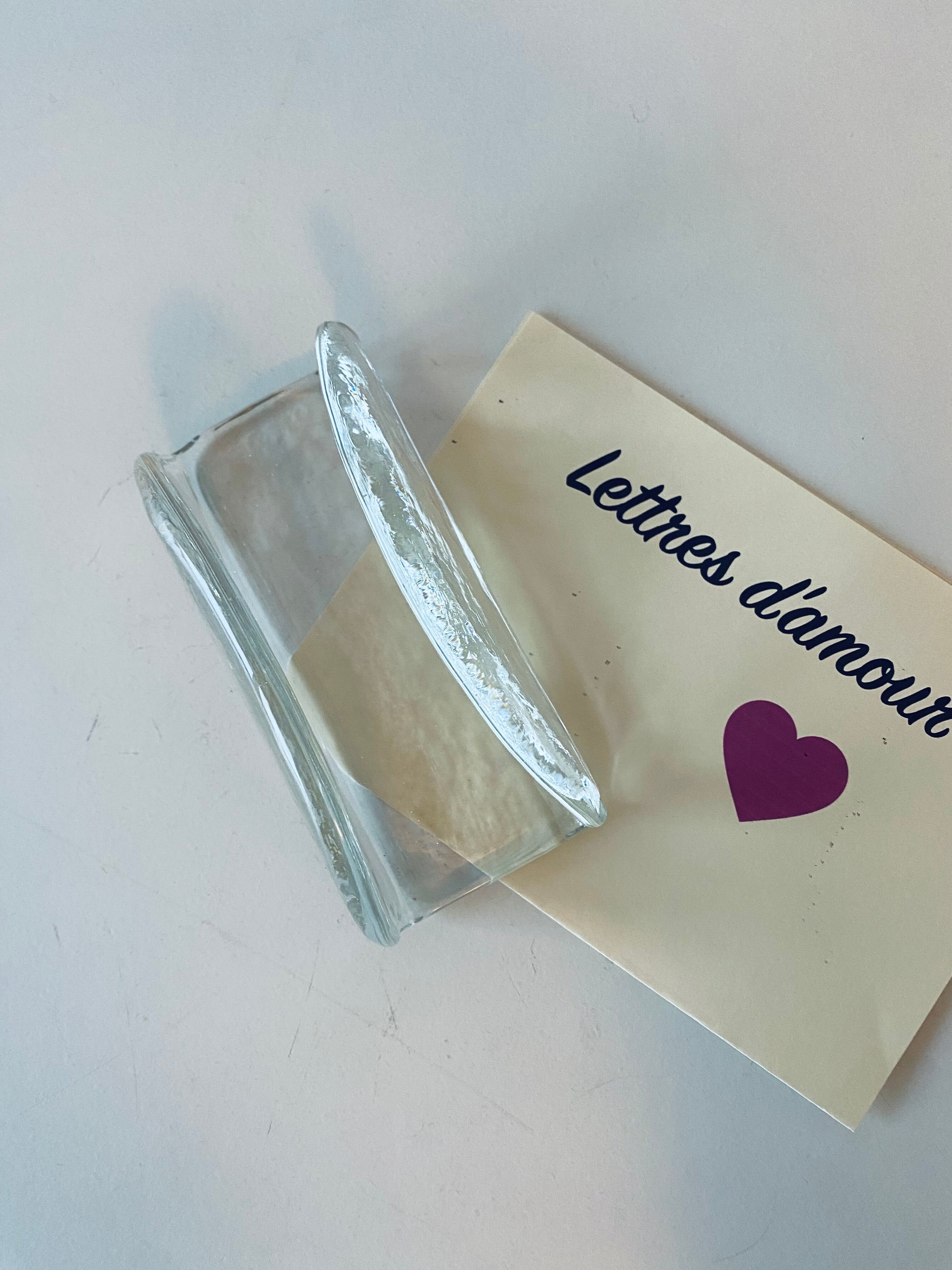 Glass letter holder