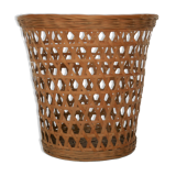 Vintage paper basket in rattan