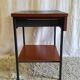 Modernist bedside table in wood and metal - 1950s/60s