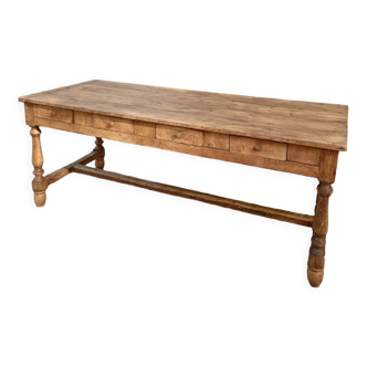 Large old farmhouse table 8 drawers