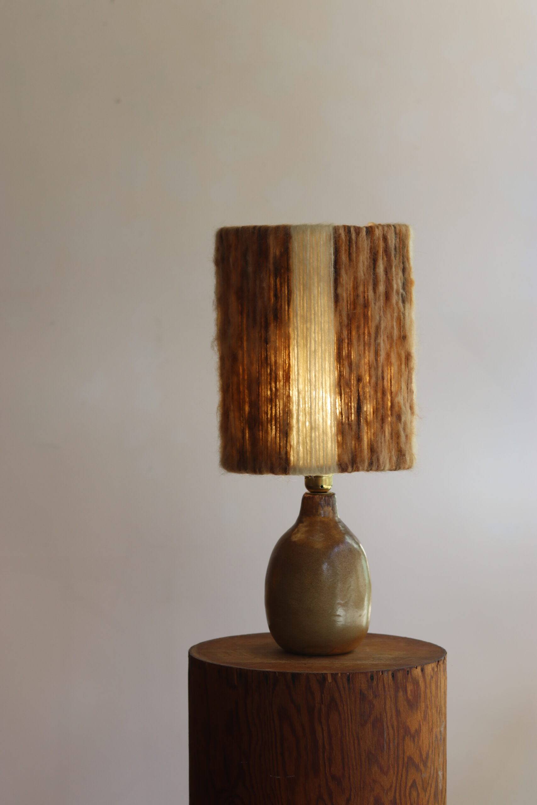 1960s table lamp in glazed stoneware