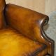 Victorian restored George II style high-back leather canapé