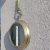 Round brass mirror 1970 - 28x38cm