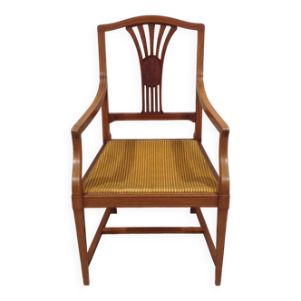 English style wooden armchair with marquetry