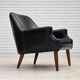1970s, Danish armchair, artificial leather, teak wood legs.