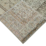 Handmade Oriental Contemporary 170 cm x 240 cm Grey Patchwork Rug