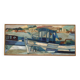 Original  Swedish Oil on Canvas – “Boats” by Kjell Lindberg – Vintage