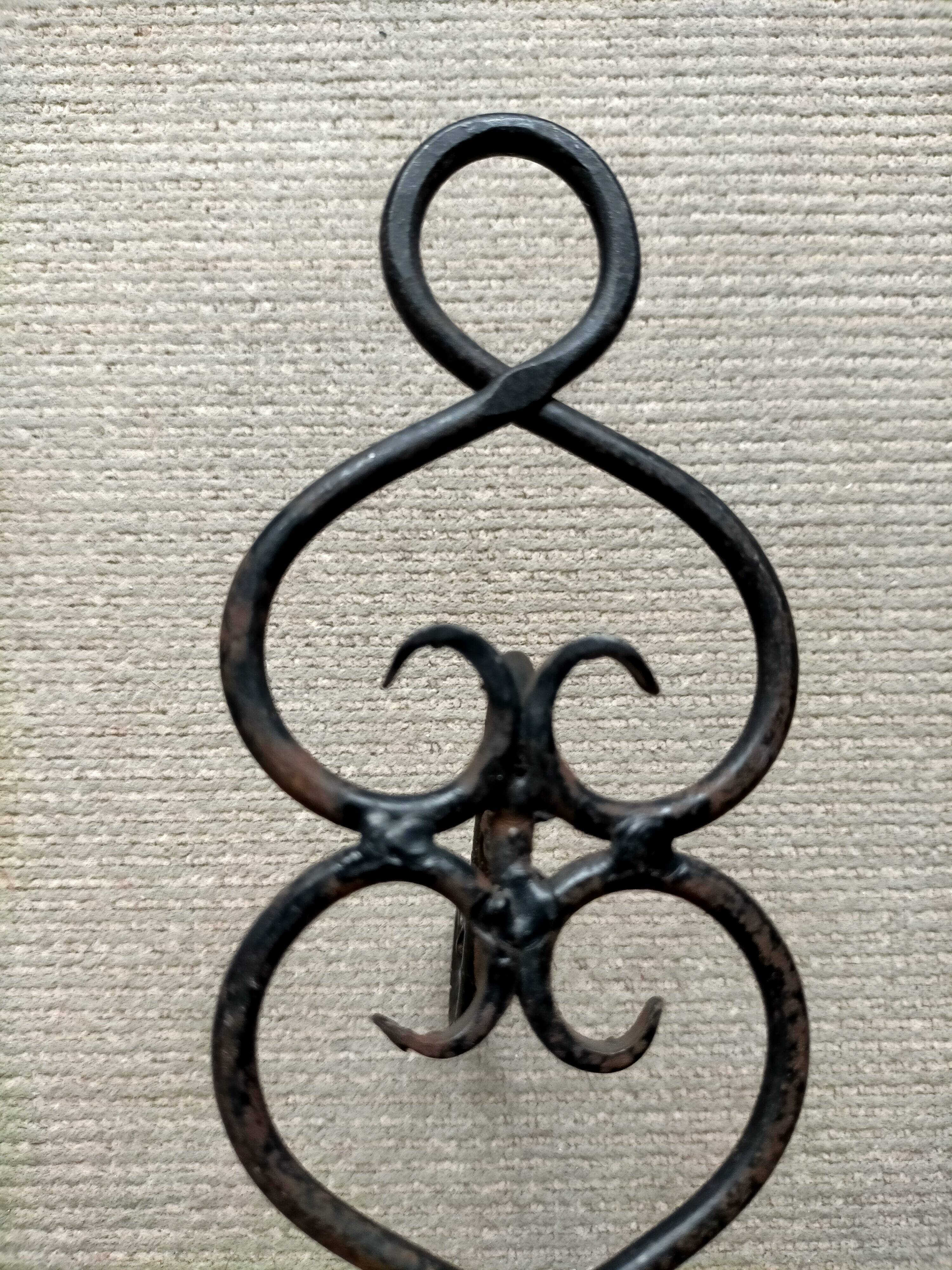 Wrought iron patère