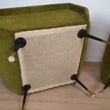 Vintage velvet armchairs 1950 by Gigi Radice Italy