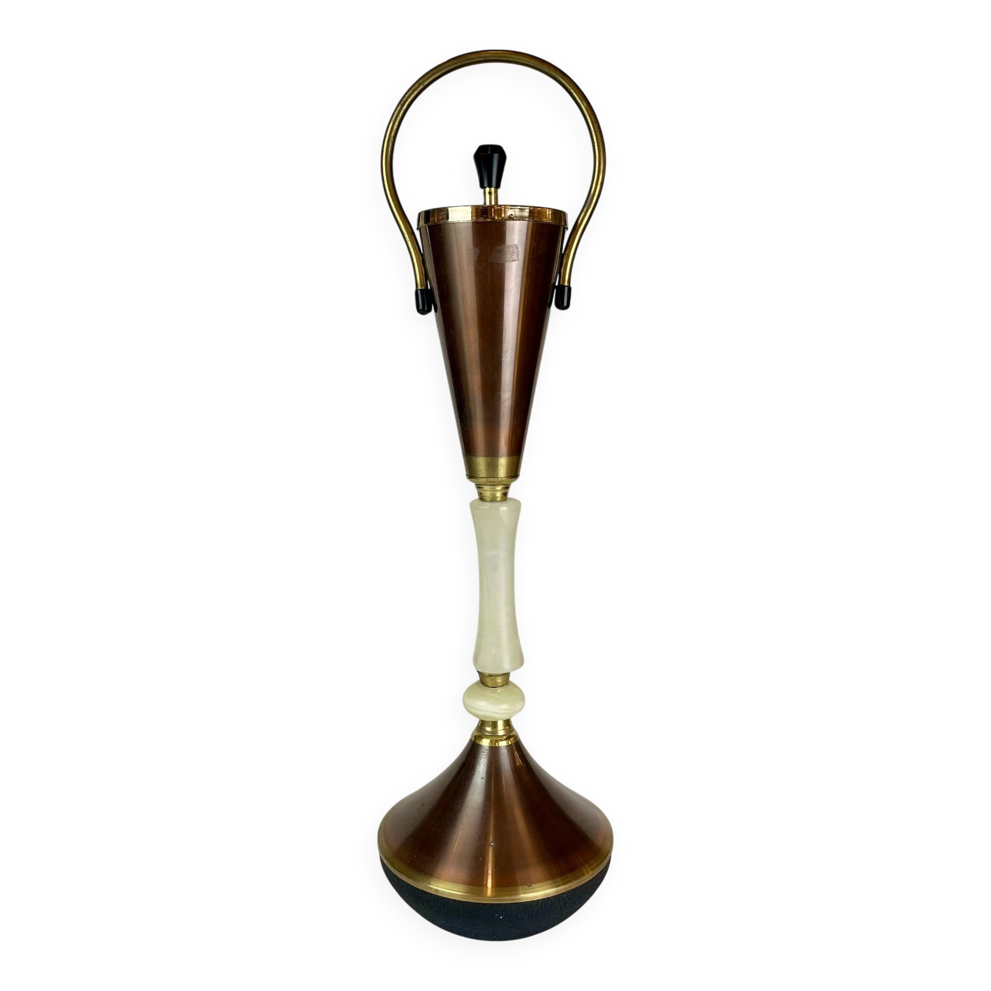 Italian Copper & Brass Ashtray on Foot, 1950s~60's