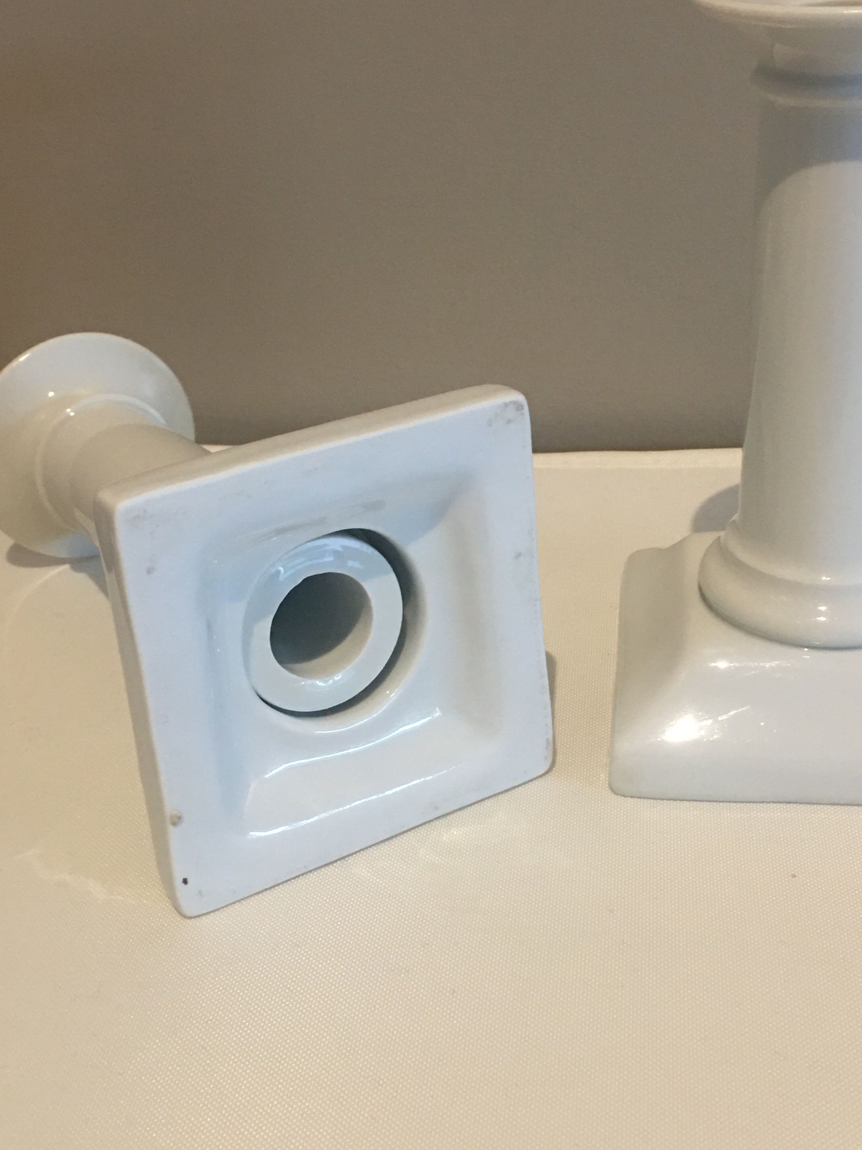 Pair of porcelain candlesticks