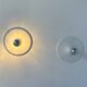 Pair of vintage wall lights, white lacquered metal, Italy 1970.