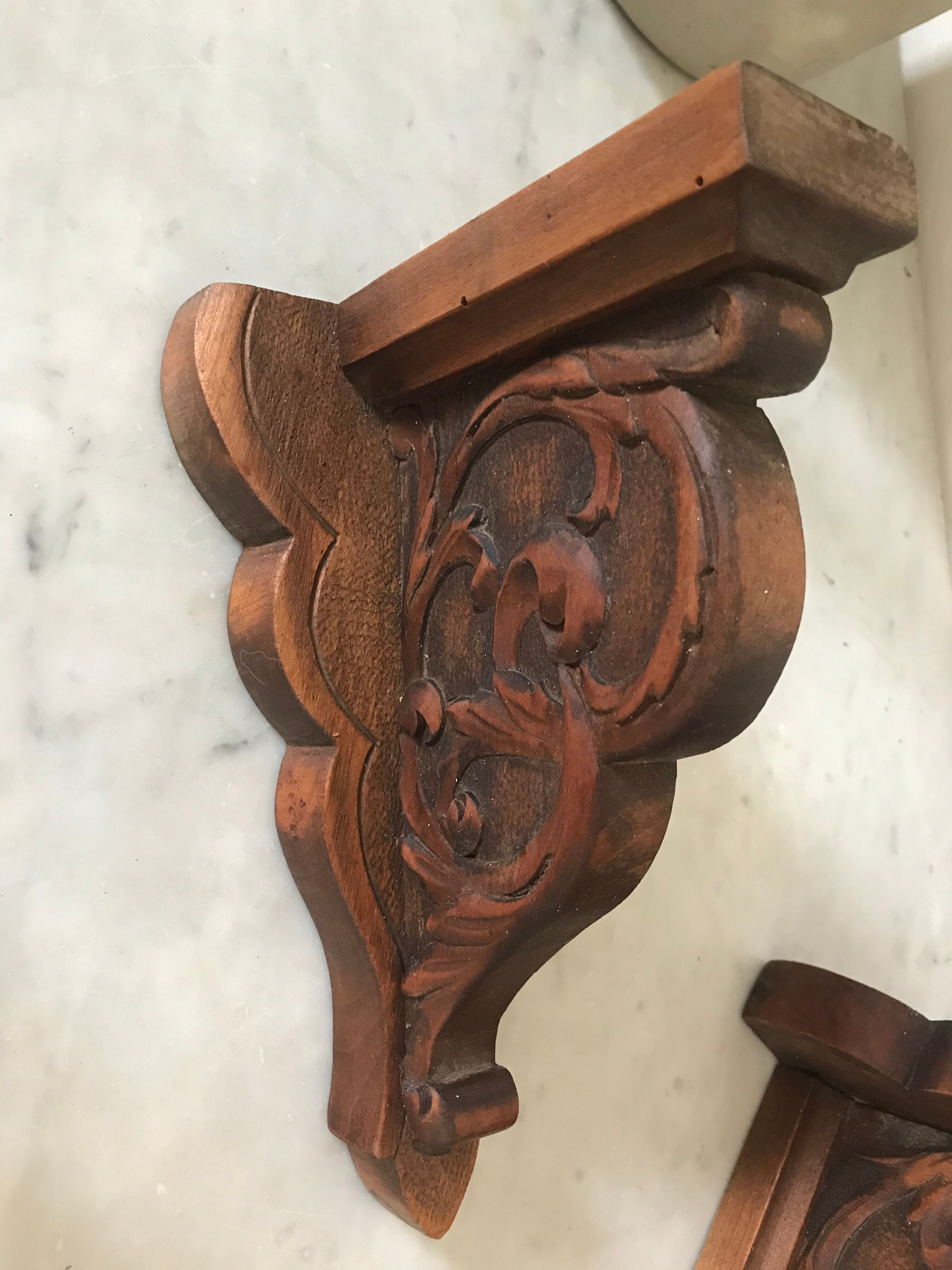 Former wooden bookends