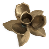 Bougeoir lotus en laiton