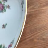 Plat Creu Rond En Porcelaine De Limoges Signé PCL Fleur