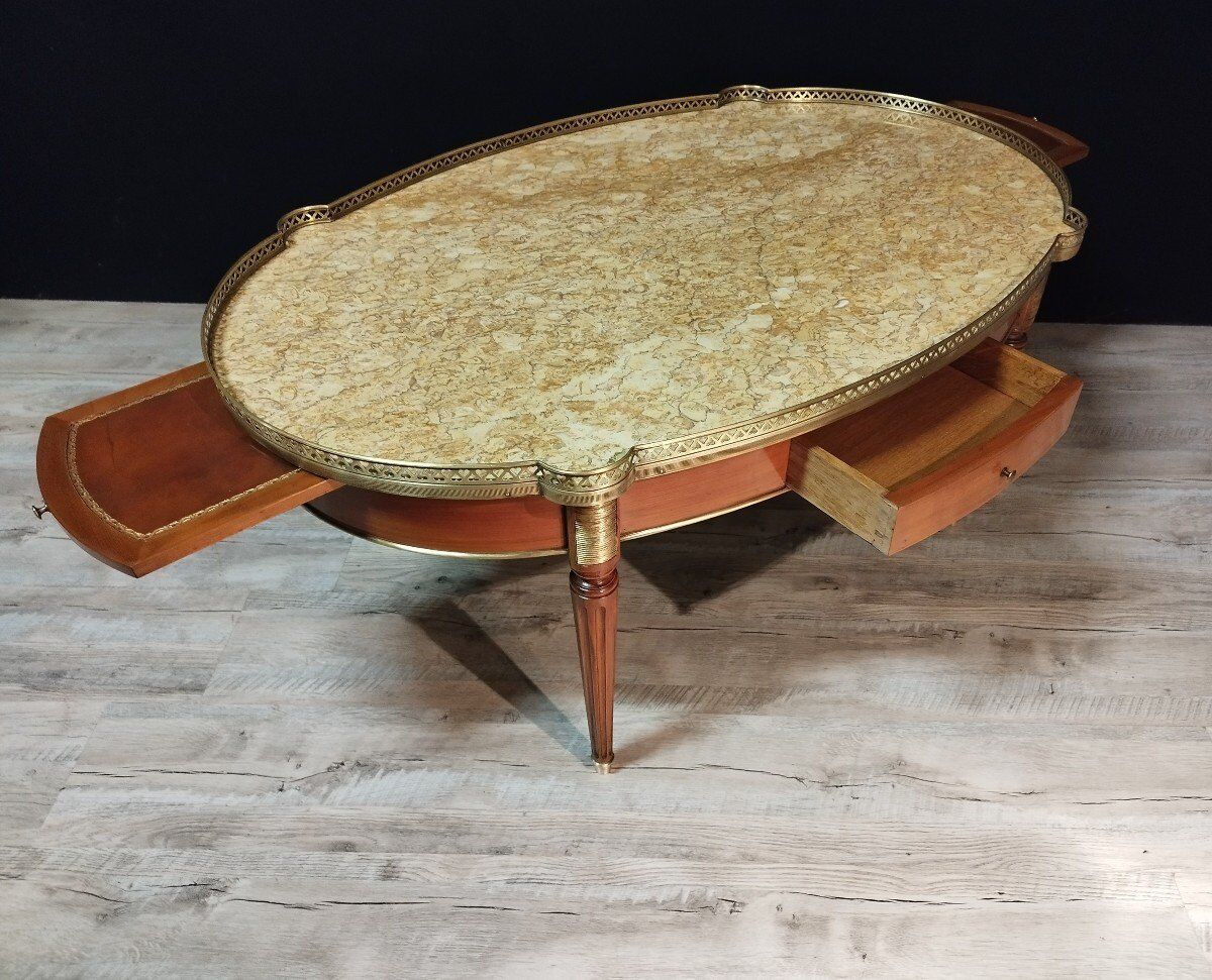Table basse bouillotte style Louis XVI