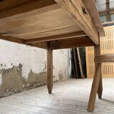 1950s oak butcher's farm table