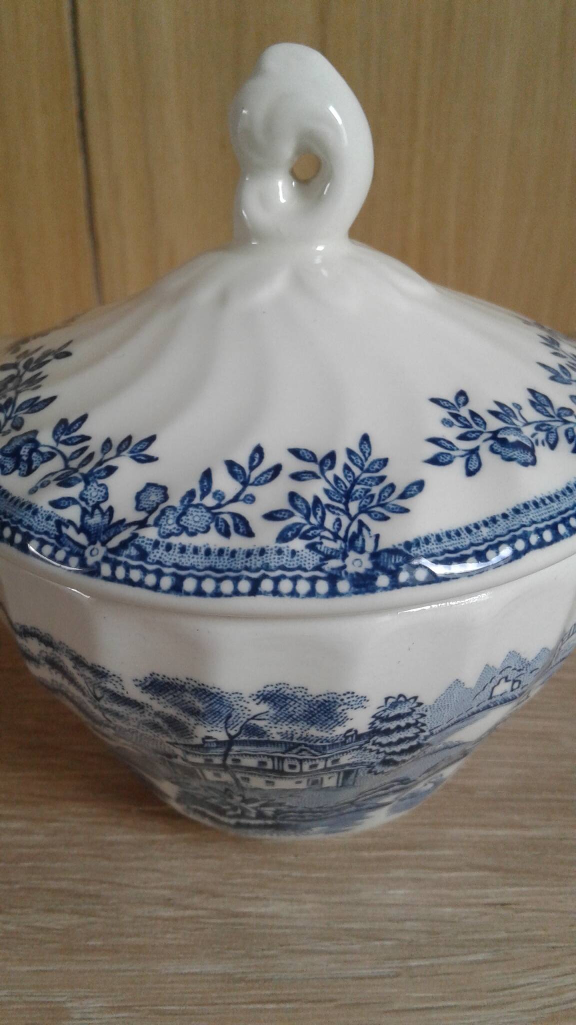 Earthenware sugar bowl