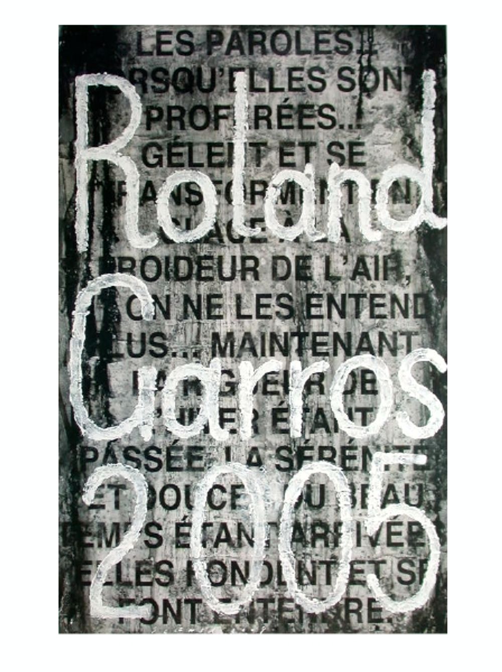 Official poster Roland Garros 2005 by Jaume Plensa