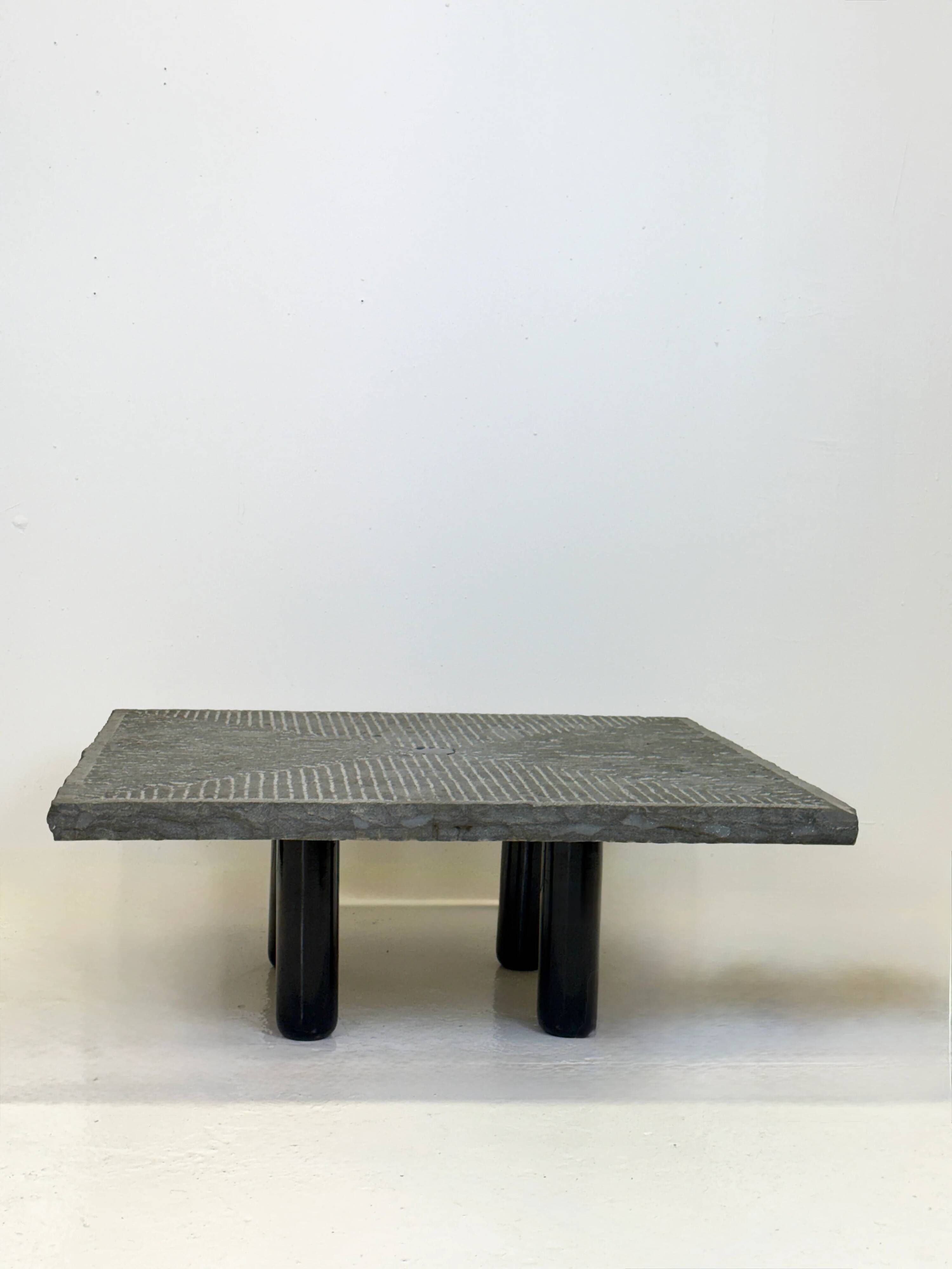 Coffee table "Granit" by Giulio Lazzotti for Mageia, Italy, 1981