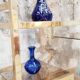 Vintage glazed brass shelf