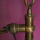 Lampe tulipe articulée art nouveau laiton