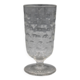 Old baccarat crystal glass with absinthe bistrot pastille decoration