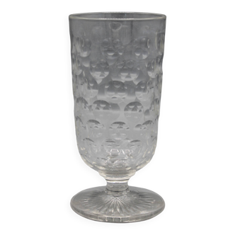 Old baccarat crystal glass with absinthe bistrot pastille decoration