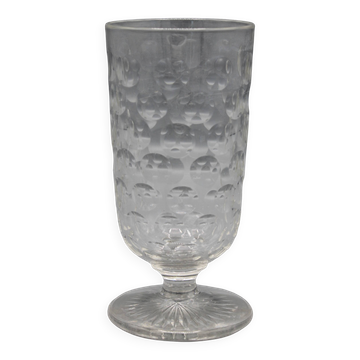 Old baccarat crystal glass with absinthe bistrot pastille decoration
