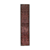 Traditional persian runner rug, handmade wool rug 87x420cm