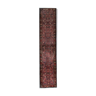 Tapis coureur traditionnel persan, laine fait main 87x420cm