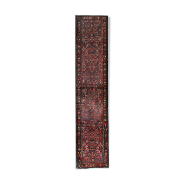 Tapis coureur traditionnel persan, laine fait main 87x420cm