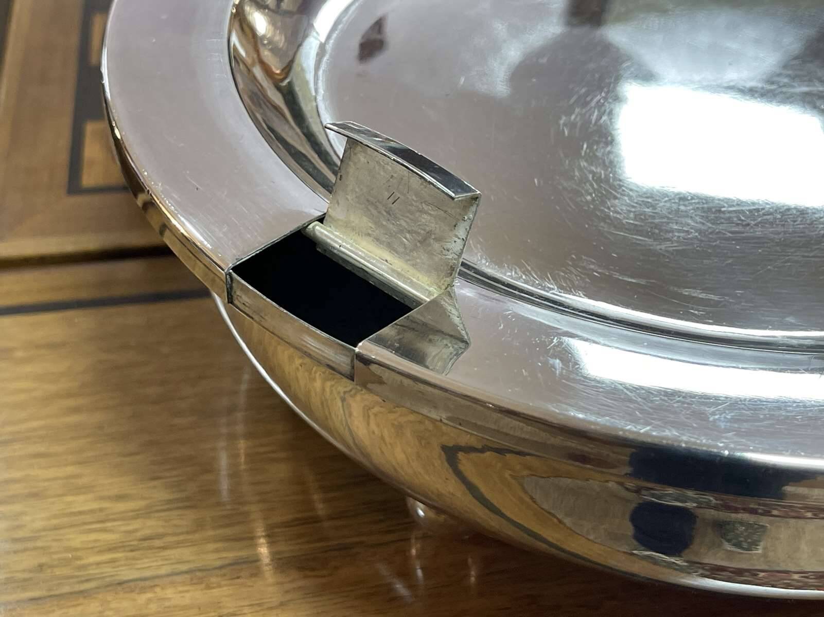 Silver metal dish warmer