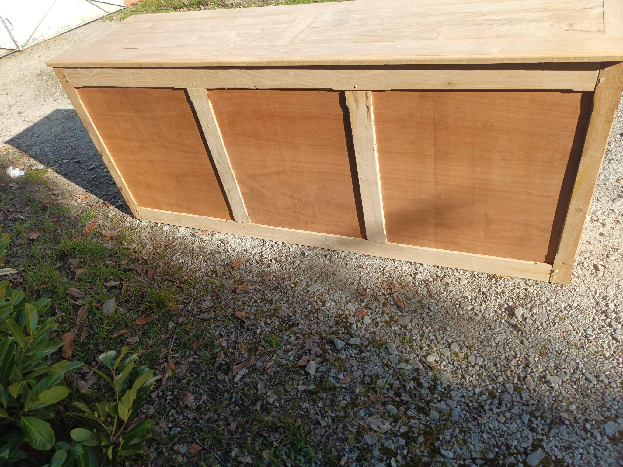 Comptoir de commerce  6 tiroirs en châtaignier