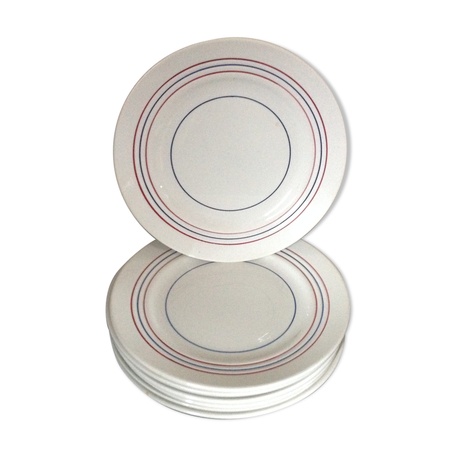 Série de 7 assiettes à dessert vintage