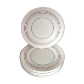 Série de 7 assiettes à dessert vintage