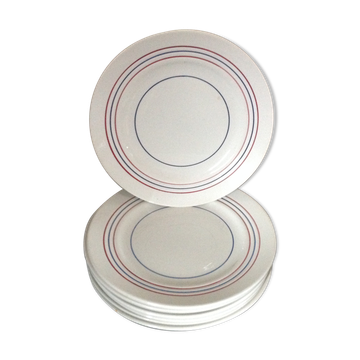 Série de 7 assiettes à dessert vintage