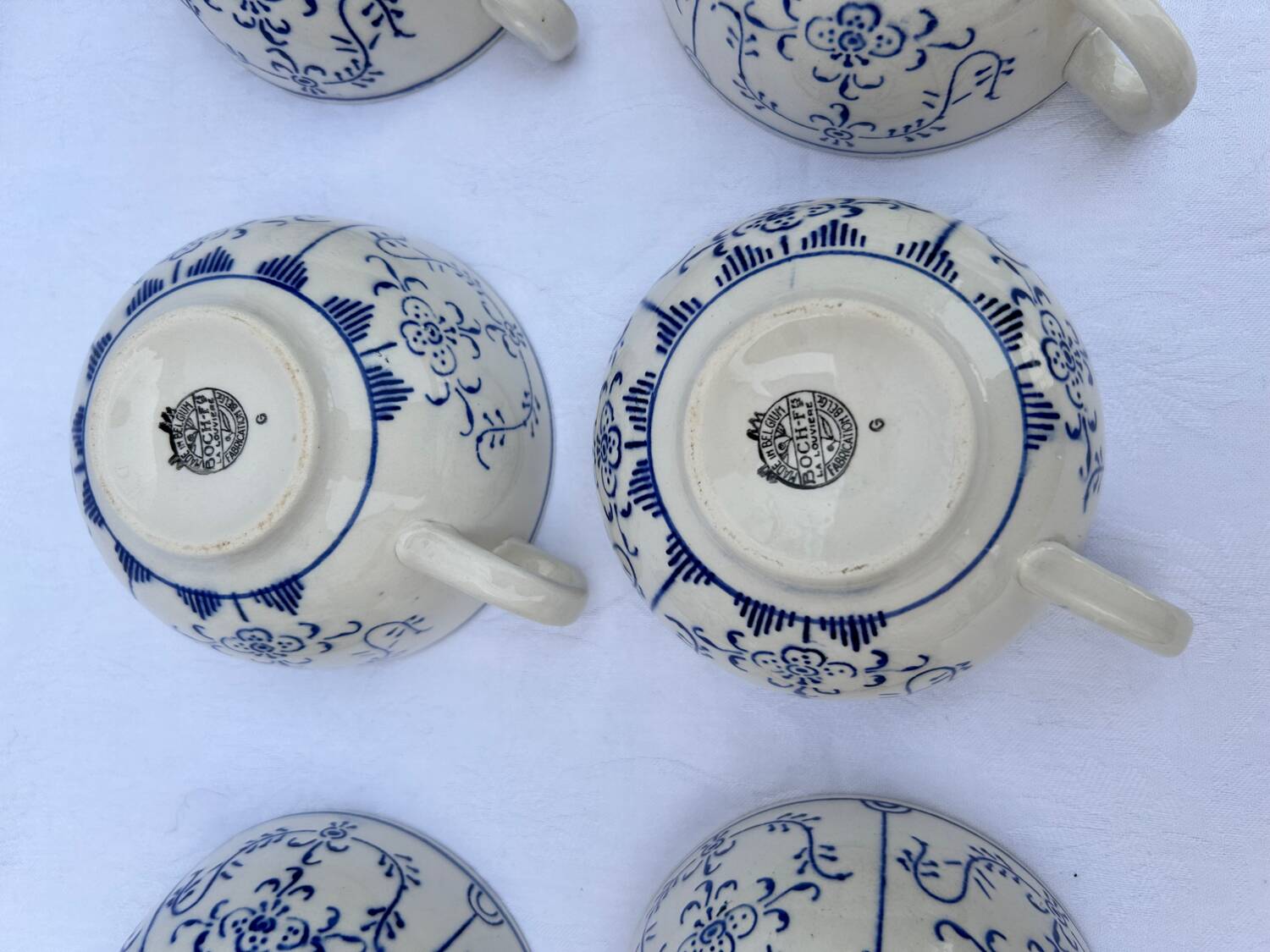 Set of 6 Copenhagen coffee cups Boch Frères