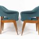 Pair of vintage armchairs by designer Charles Ramos, 1950s.