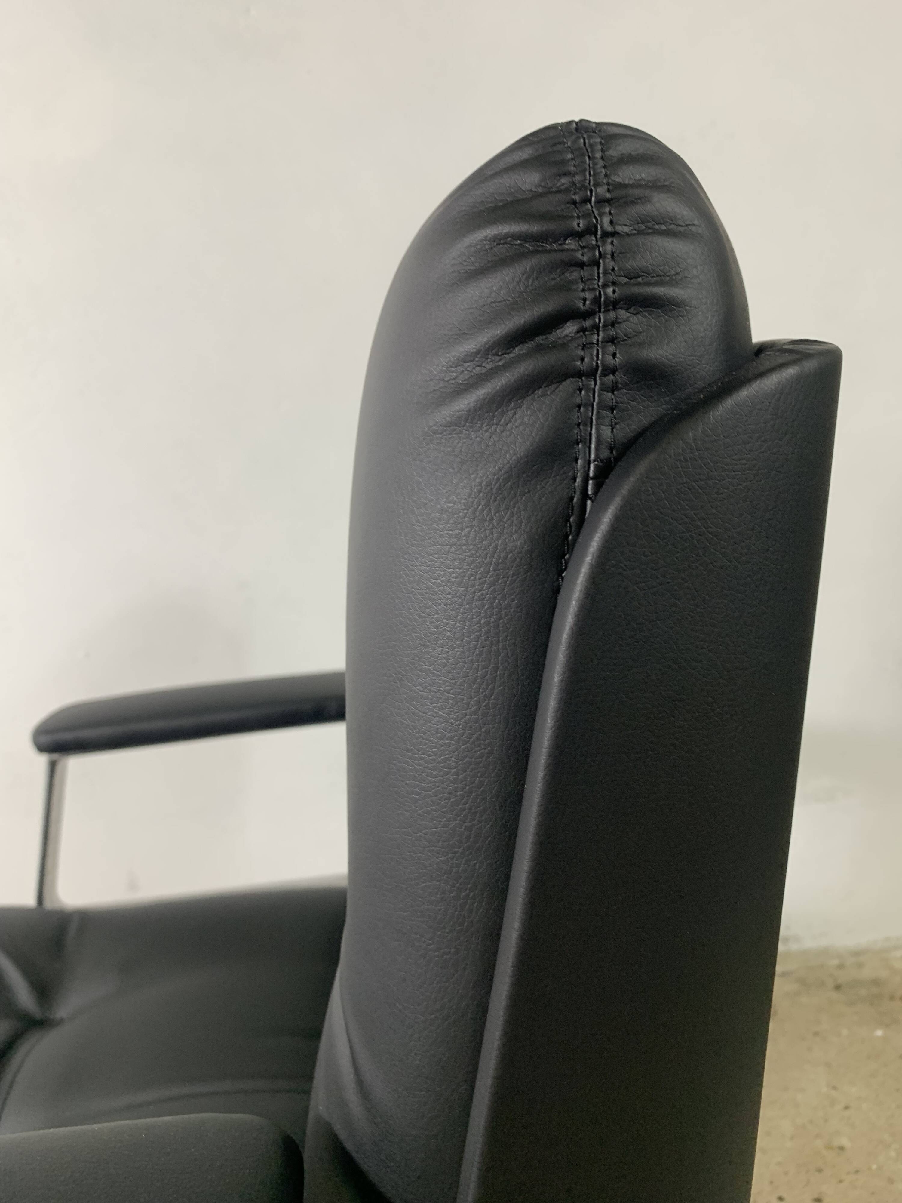Italian Design Office Leatherette Armchair By Vaghi