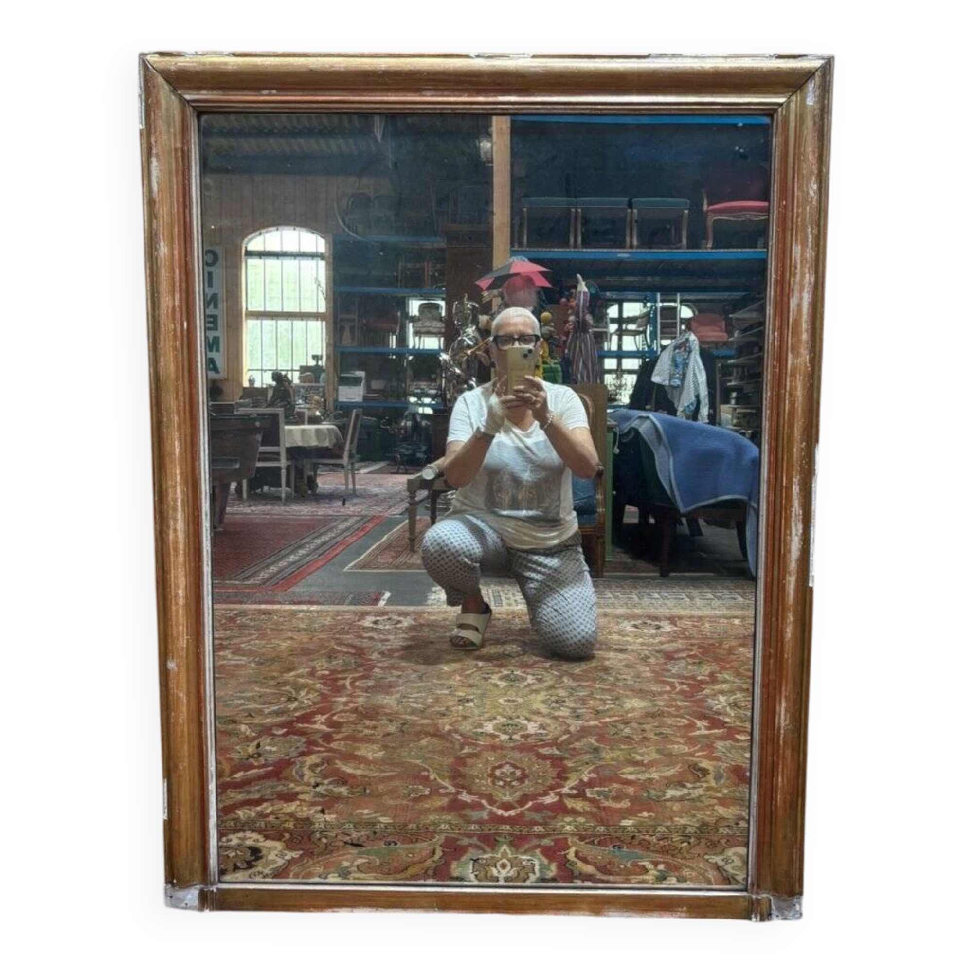 Louis-Philippe fireplace mirror | Gilded wood | 19th century