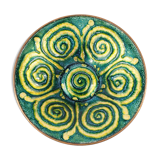 Centerpiece - email of limoges-geometric pattern mid century