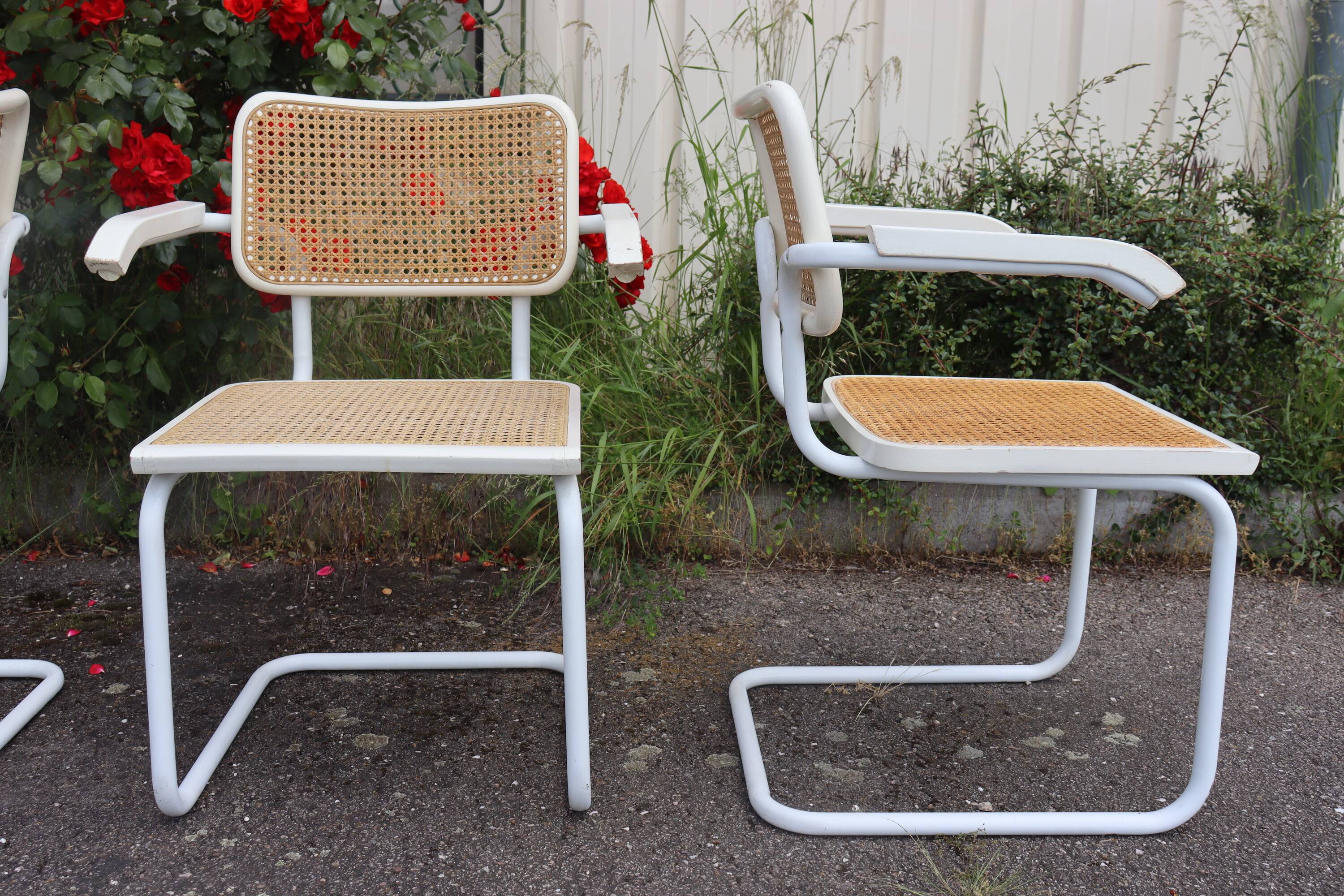 Set of 4 B32 chairs by Marcel Breuer