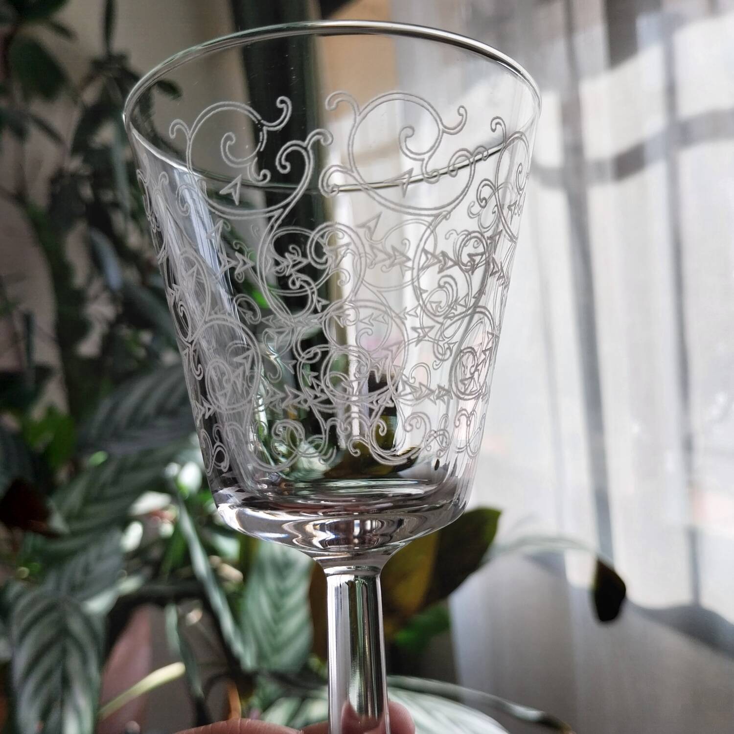 Luminarc vintage stemmed glasses