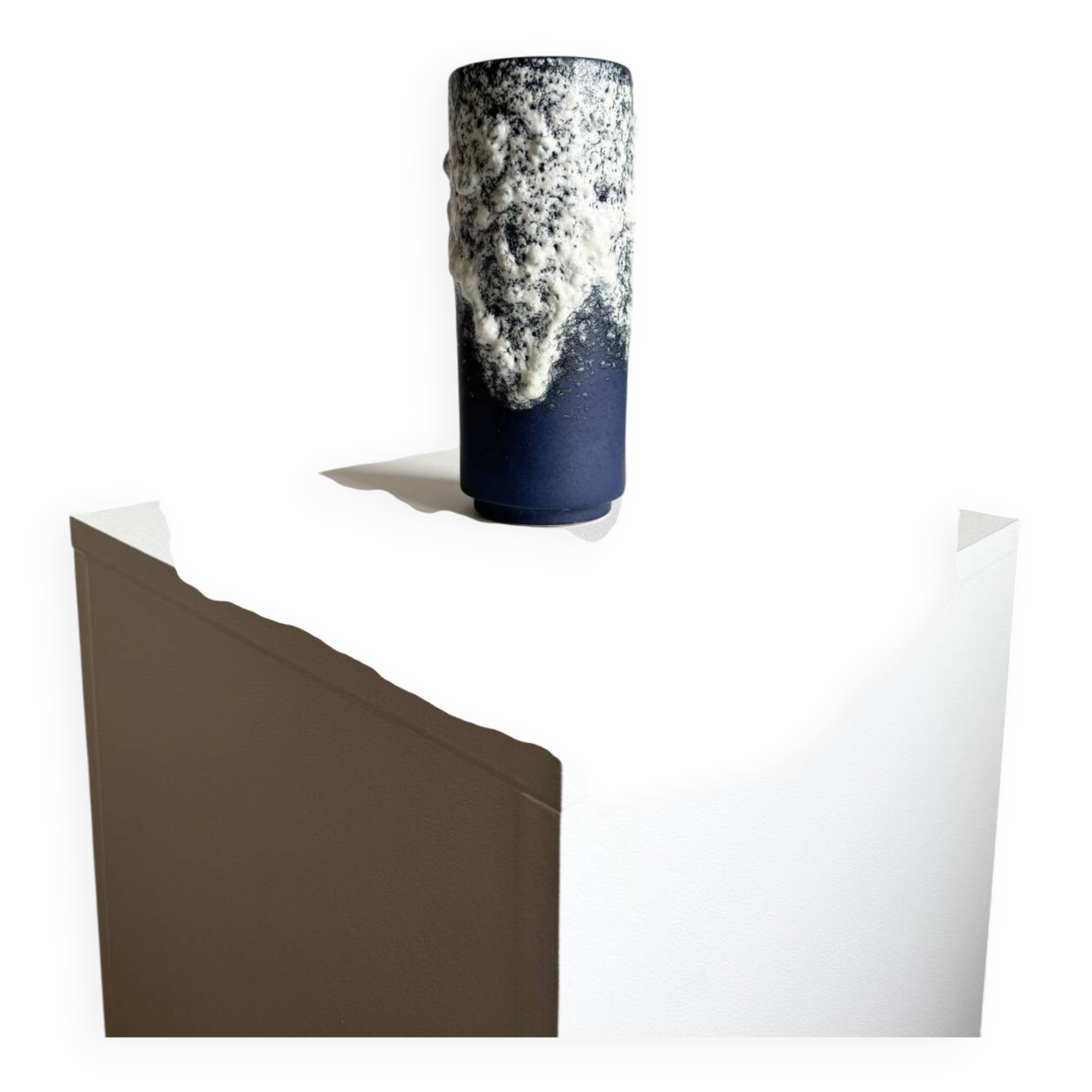 Vintage Mid Century Modern Fat Lava Stein Keramik West German Navy Gl