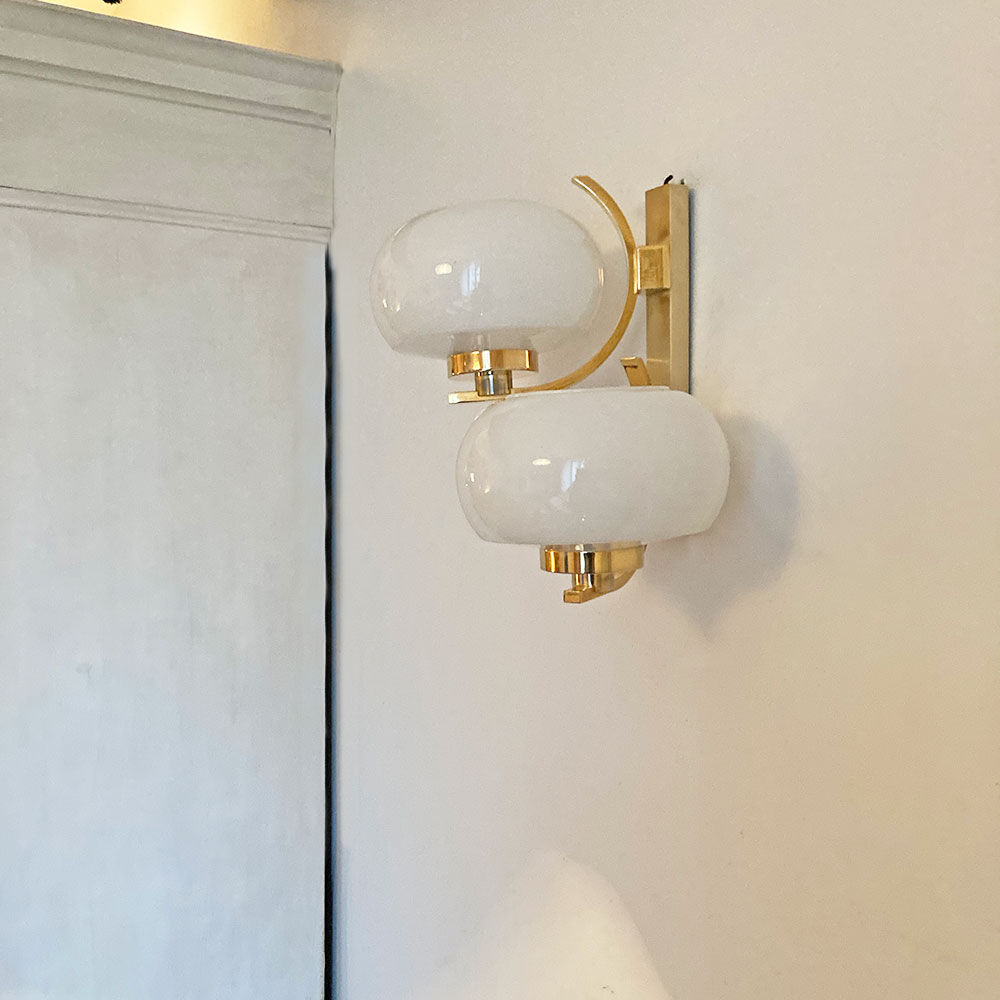 Double fire wall lamp
