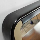 70s square mirror in plastic and skai