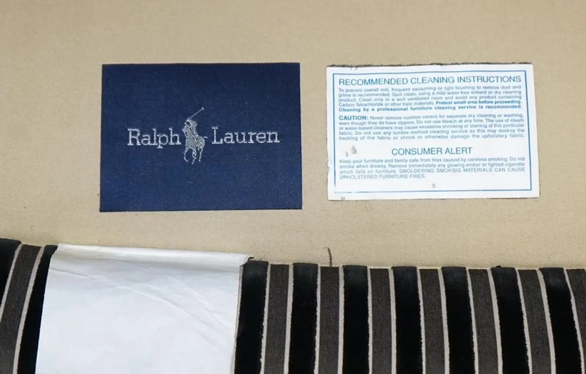 Vintage Striped Chair by Ralph Lauren for Henredon