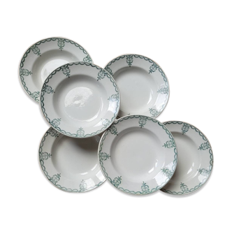 Lot n°4 of 6 soup plates 418 St Amand